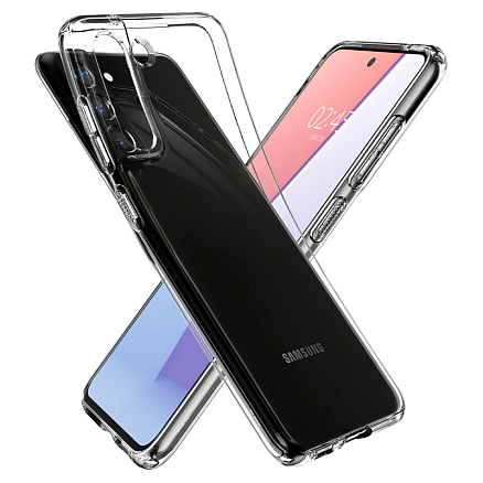Чехол для Samsung Galaxy S21 FE гелевый ультратонкий Spigen Liquid Crystal прозрачный