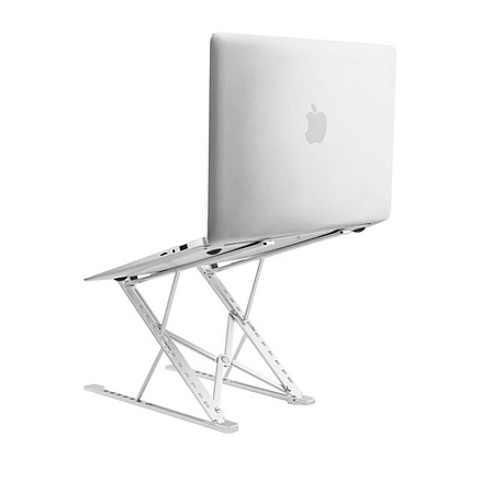 Подставка для ноутбука до 17 дюймов складная Evolution LS112 металлическая серебристая