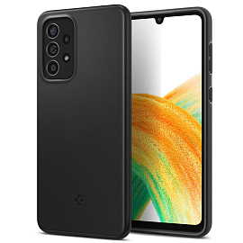 Чехол для Samsung Galaxy A33 5G пластиковый тонкий Spigen Thin Fit черный