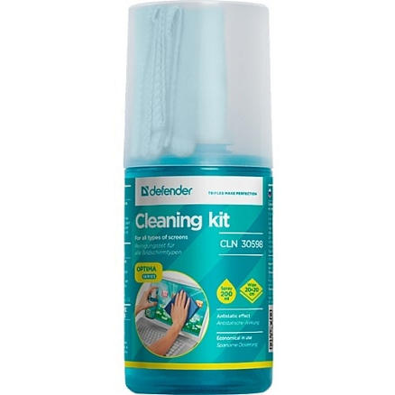 Набор для чистки дисплеев Defender CLN 30598 Optima салфетка, спрей 200 мл