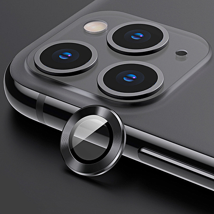 Защитное стекло на камеру для iPhone 11 Pro Usams US-BH571 серое 3 шт.