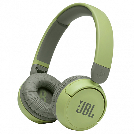 Наушники беспроводные Bluetooth для детей JBL JR310BT накладные складные зеленые