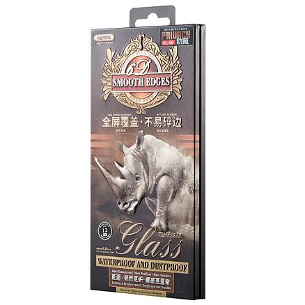 Защитное стекло для iPhone 12, 12 Pro на весь экран противоударное Remax Sino 3D матовое черное