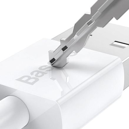 Кабель USB - MicroUSB для зарядки 2 м 2A Baseus Superior белый