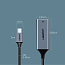 Переходник Type-C - Gigabit Ethernet длина 10 см Ugreen CM199 серый