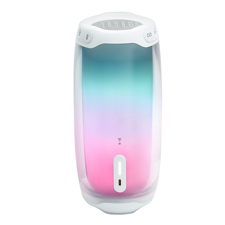 Портативная колонка JBL Pulse 4 с разноцветной подсветкой и с защитой от воды белая