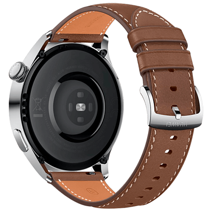 Умные часы Huawei Watch 3 GLL-AL04 с кожаным ремешком коричневые
