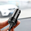 Зарядное устройство автомобильное с двумя USB входами 3.4A и Lightning кабелем Baseus Small Screw (быстрая зарядка QC 3.0) черное
