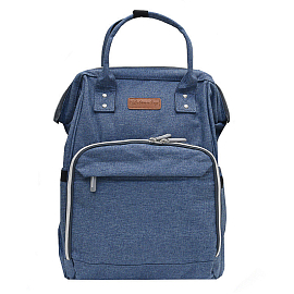 Рюкзак (сумка) Ankommling LD22 для мамы с отделением для бутылочек синий джинс