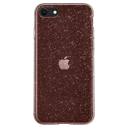 Чехол для iPhone 7, 8, SE 2020, SE 2022 гелевый ультратонкий Spigen Liquid Crystal Glitter прозрачный розовый