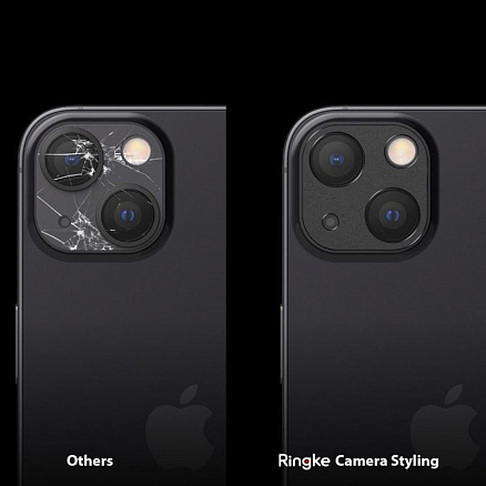 Защитная крышка на камеру iPhone 13, 13 mini Ringke Camera Styling черная