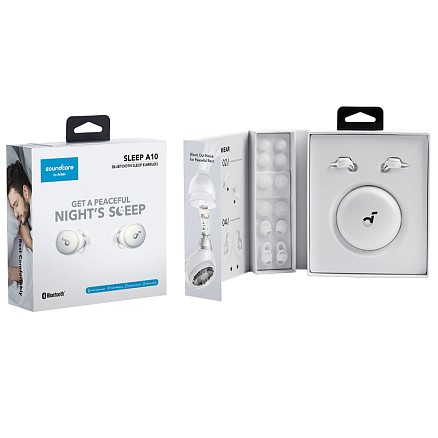 Наушники TWS беспроводные Bluetooth Anker SoundСore Sleep A10 вакуумные с микрофоном белые