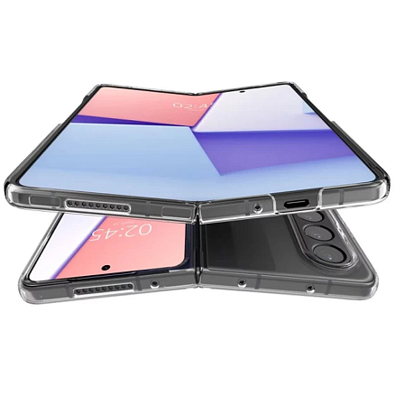 Чехол для Samsung Galaxy Z Fold 4 пластиковый ультратонкий Spigen Air Skin прозрачный
