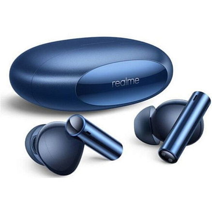 Наушники TWS беспроводные Bluetooth Realme Buds Air 3 вакуумные с микрофоном и активным шумоподавлением синие