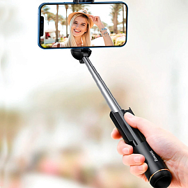 Монопод (палка для селфи) Bluetooth с кнопкой Baseus Ultra Mini черный