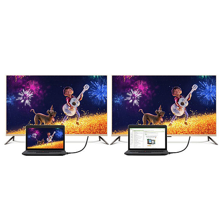 Кабель VGA - VGA (папа - папа) длина 2 м Ugreen VG101 с ферритами черный