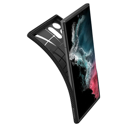 Чехол для Samsung Galaxy S22 Ultra гелевый Spigen Liquid Air матовый черный