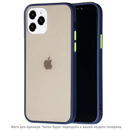 Чехол для Huawei Y7 2019 силиконовый CASE Acrylic синий