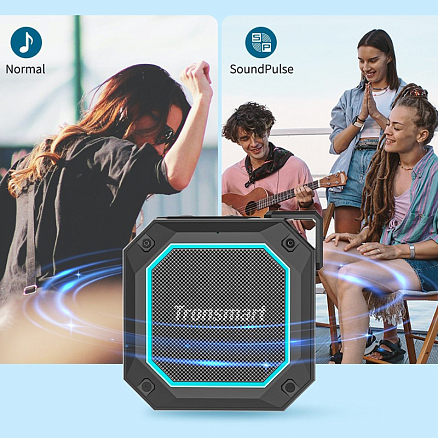 Портативная колонка Tronsmart Groove 2 с защитой от воды, подсветкой и поддержкой MicroSD карт черная
