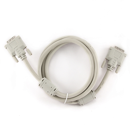 Кабель DVI-D - DVI-D (папа - папа) длина 1,8 м Cablexpert CC-DVI2-6C с ферритами серый