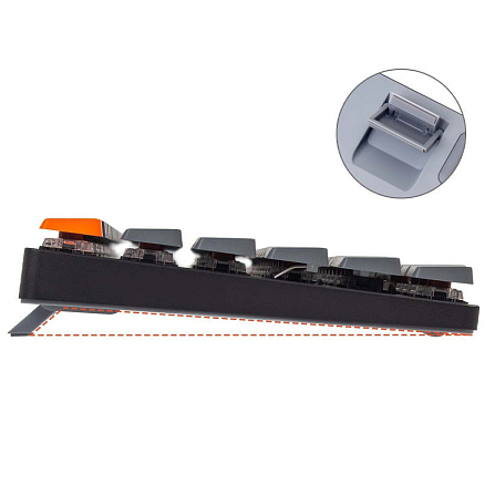 Клавиатура Keychron K5 SE RGB (Keychron Low Profile Optical Red) оптическая с подсветкой игровая черная