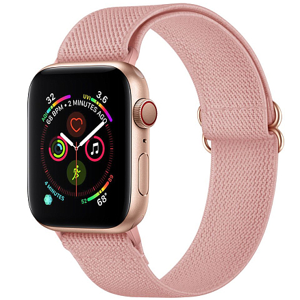 Ремешок-браслет для Apple Watch  4, 5, 6, 7, 8, SE 38, 40 и 41 мм текстильный Tech-Protect Mellow розовый