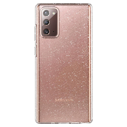 Чехол для Samsung Galaxy Note 20 гелевый с блестками Spigen Liquid Crystal Glitter прозрачный