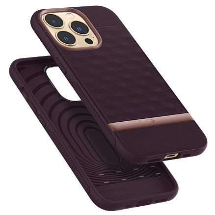 Чехол для iPhone 13 Pro гибридный Spigen Caseology Parallax бордовый