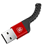 Кабель USB - Lightning для зарядки iPhone 1,5 м 2А плетеный Baseus Confidant красный