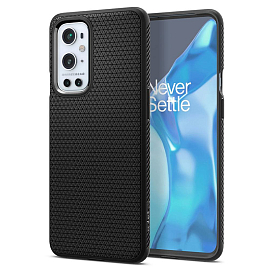 Чехол для OnePlus 9 Pro гелевый Spigen Liquid Air матовый черный