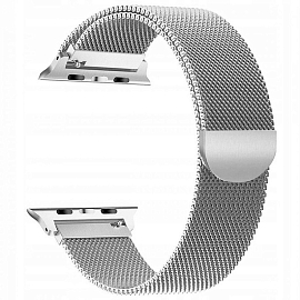 Ремешок-браслет для Apple Watch 4, 5, 6, 7, 8, SE 38, 40 и 41 мм миланское плетение Tech-Protect MilaneseBand серебристый