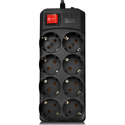 Сетевой фильтр на 8 розеток длина 1,8 м Sven SF-08-16