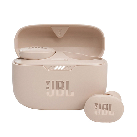 Наушники TWS беспроводные JBL Tune 130 вакуумные с микрофоном и активным шумоподавлением бежевые