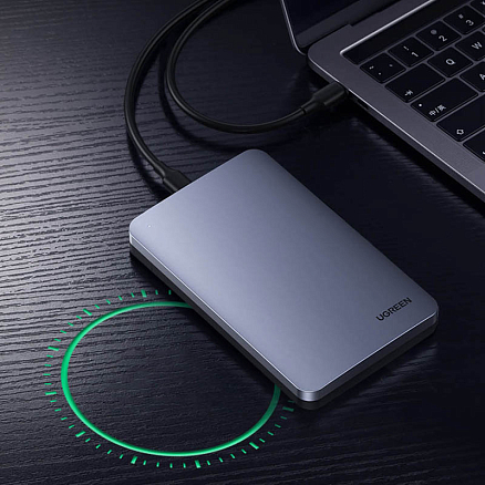 Корпус для внешнего жесткого диска Type-C 3.1 Gen2 (6 Gbps) Ugreen CM300 серый