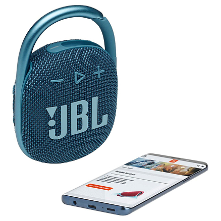 Портативная колонка JBL Clip 4 с защитой от воды синяя