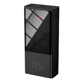 Внешний аккумулятор Baseus Super Mini Digital с дисплеем 20000мАч (USB, Type-C, ток 3А, быстрая зарядка PD, QC 3.0, 22.5Вт) черный