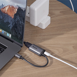 Переходник Type-C - HDMI 4K, Type-C PD Baseus Enjoyment серый
