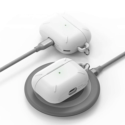 Чехол для наушников AirPods Pro, Pro 2 силиконовый с карабином Ringke Layered прозрачный