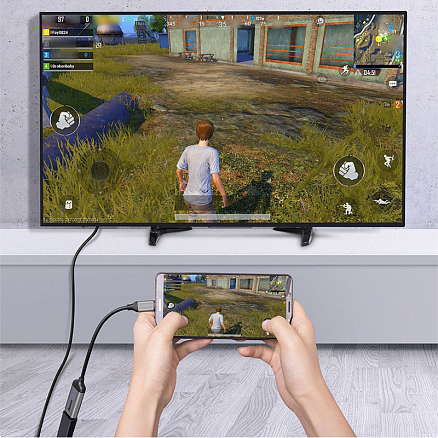 Переходник Type-C - VGA, Type-C PD Baseus Enjoyment серый