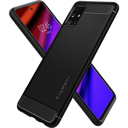 Чехол для Samsung Galaxy M31s гелевый Spigen SGP Rugged Armor черный
