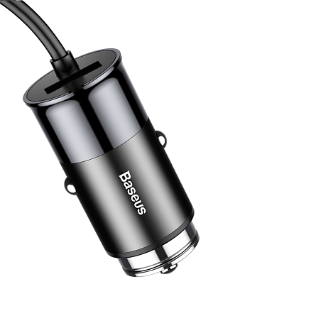 Зарядное устройство автомобильное с четырьмя USB входами 5.5А и кабелем 1,5 м Baseus Enjoy Together черное