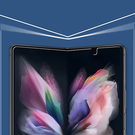 Пленка защитная Samsung Galaxy Z Fold 3 на внутренний и внешний экран WhiteStone Dome Premium Film прозрачная