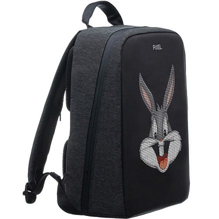 Умный рюкзак PIXEL Plus с LED экраном и отделением для ноутбука до 13 дюймов серый