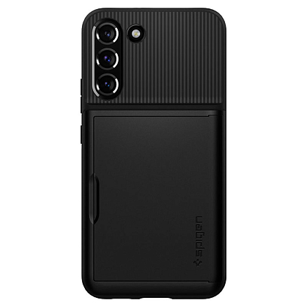 Чехол для Samsung Galaxy S22+ гибридный со слотом для карты Spigen Slim Armor CS черный