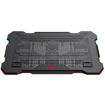 Подставка для ноутбука до 17 дюймов охлаждающая с RGB подсветкой Havit F2071 черная