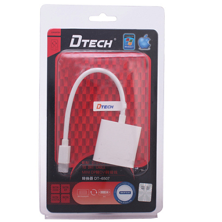 Переходник Mini DisplayPort - DVI-I (папа - мама) Dtech DT-6507