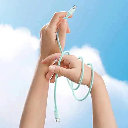 Кабель Type-C - Lightning для зарядки 1 м 3А MFi Ugreen US387 (быстрая зарядка PD) зеленый