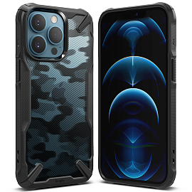 Чехол для iPhone 13 Pro гибридный Ringke Fusion X Design Camo черный