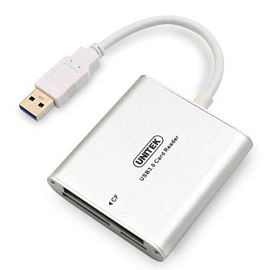 Картридер 3-в-1 USB 3.0 с поддержкой SDXC, CF Unitek Y-9313
