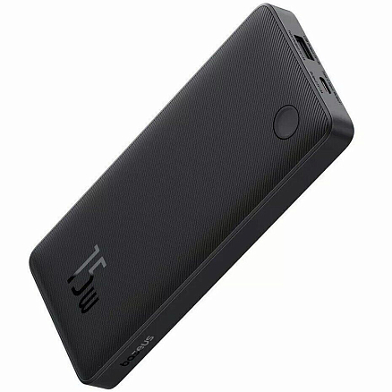 Внешний аккумулятор Baseus Airpow Lite 10000мАч (USB, Type-C, ток 3А, быстрая зарядка PD, QC 3.0, 15Вт) черный